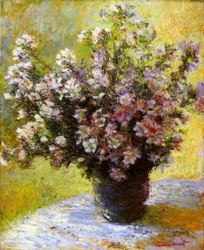 Ramo de Flores de Malvas Claude Monet Impresionismo Pinturas al óleo